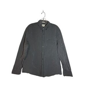 J Crew Classic Fit Striped Cotton Button Down Shirt‎ Mens Size L